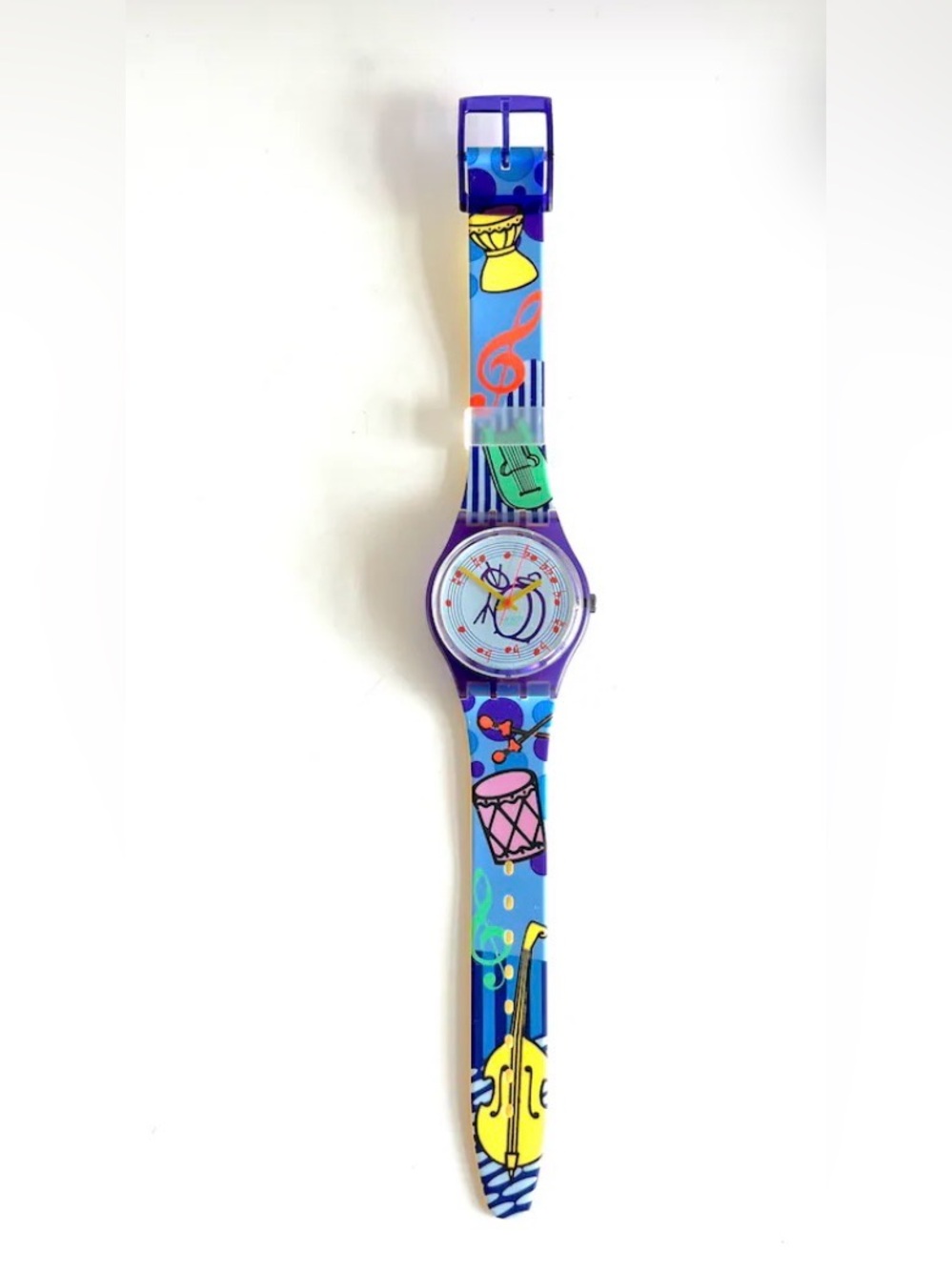 Swatch Watch Music-Themed Purple Watch